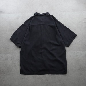 Tommy Bahama Silk open-collar shirt black [L] 古着