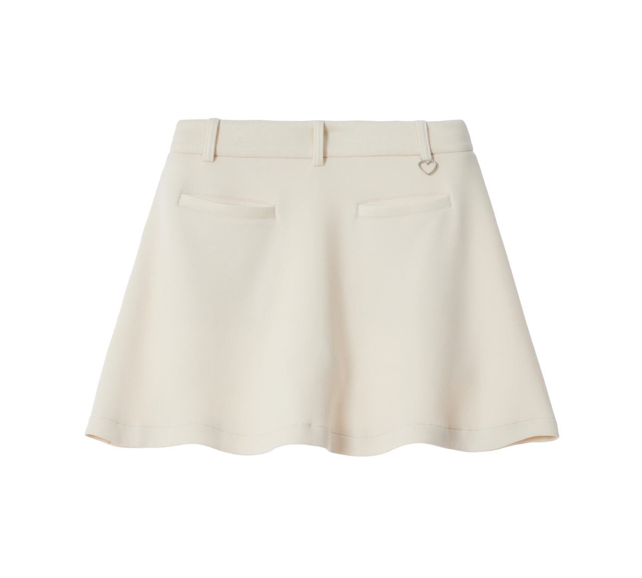 GOXO ゴーエックスオー メタルハートフレアスカート クリーム | GOXO