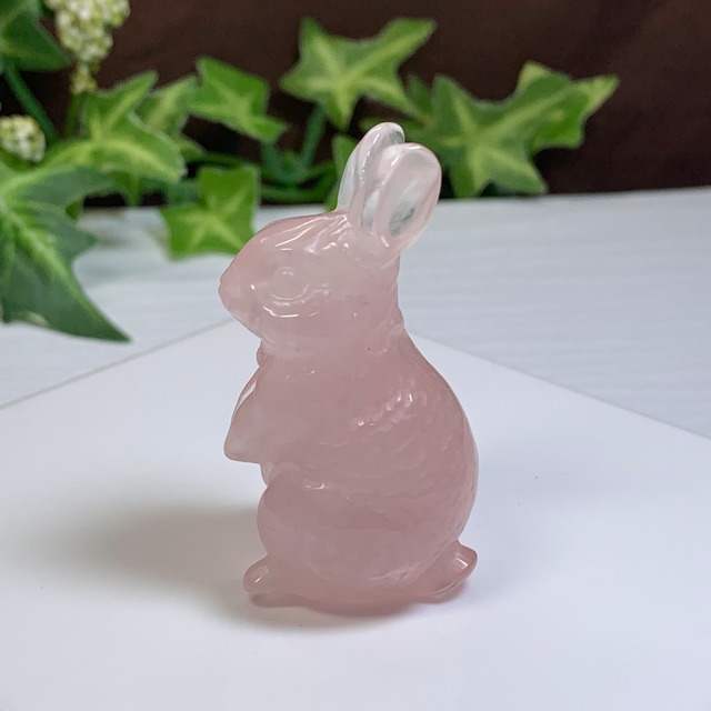 15.可愛いうさぎさん・ローズクォーツ