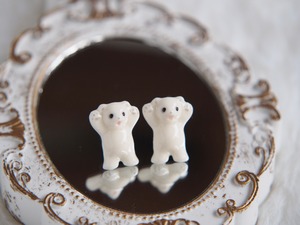 かわいいって言われたくないくまピアス/イヤリング