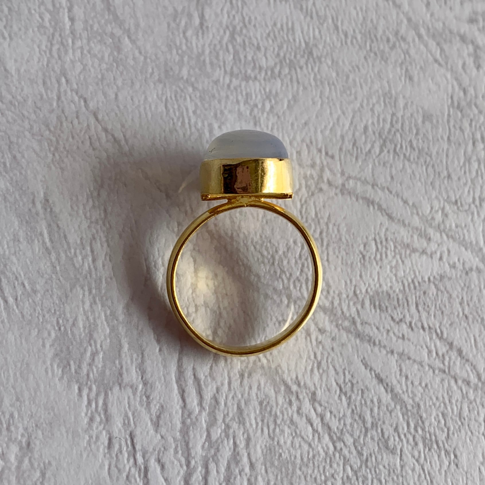 癒やしのミルキーオパール リング K18 YG 癒やしの ミルキーオパール リング K18 YG