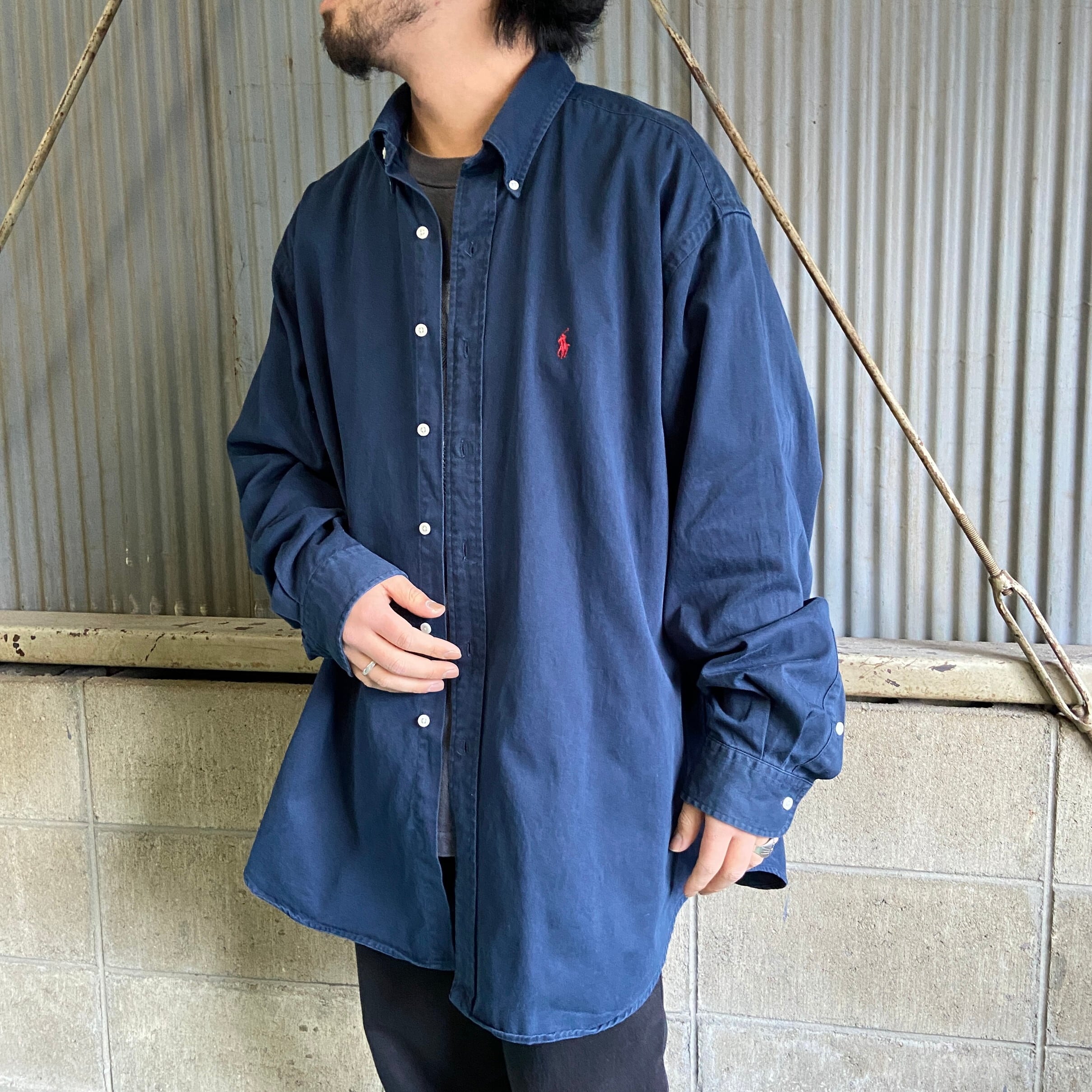 Ralph Lauren ラルフローレン BLAKE 長袖 ボタンダウンシャツ メンズXL  