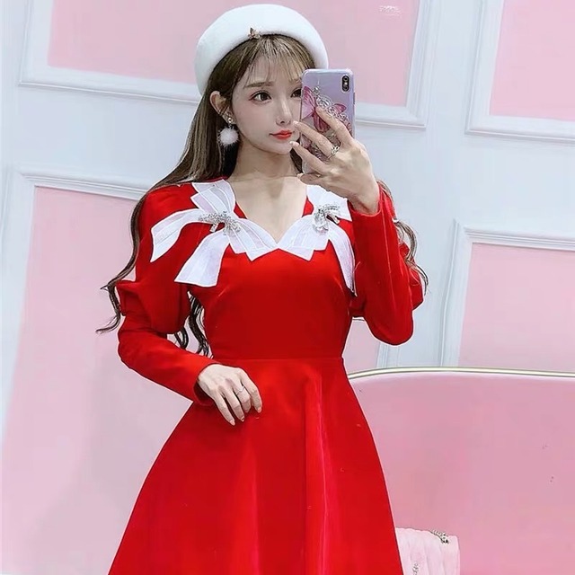 赤 ワンピース 可愛い リボン Loveysmileshop 赤 ワンピース 可愛い リボン Loveysmileshop