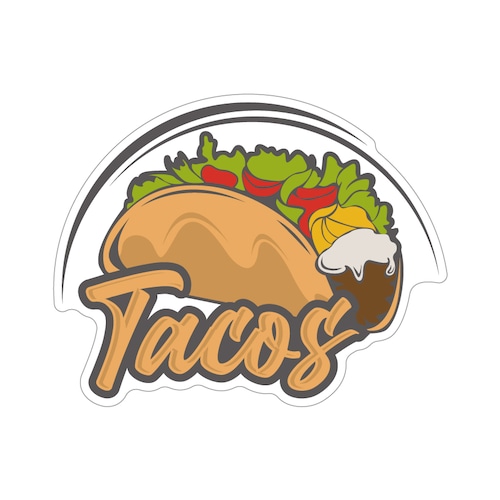 388　タコス　TACOS　メキシコ料理　"California Market Center"　アメリカンステッカー　スーツケース　シール