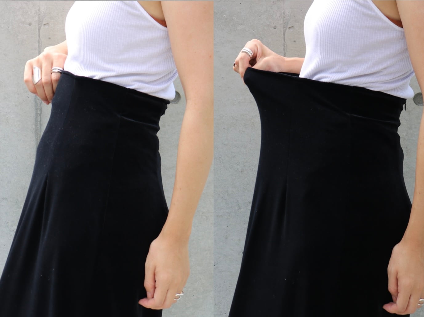 high-waist velours skirt -made in Japan - | aéré