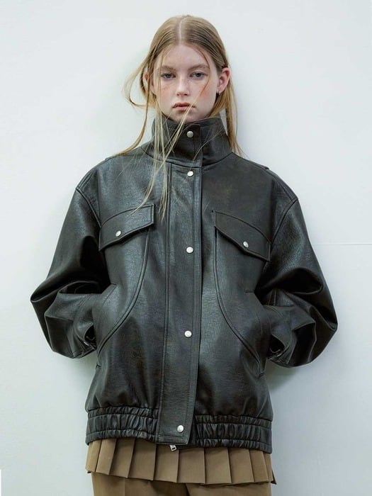 ☆BOYNEXTDOOR ソンホ 着用！！【YUTHENTIC】Eco-leather blue