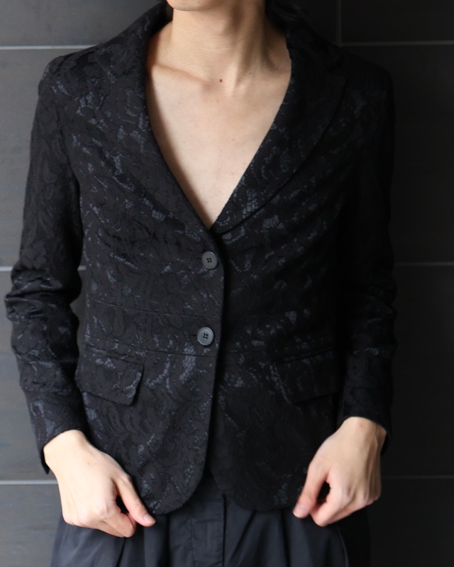 Lace design single tailored jacket