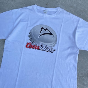 -USED- COORS LIGHT BOTTLE TOP T-SHIRTS -WHITE- [XL]