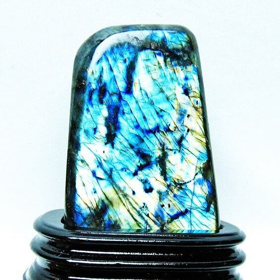 ラブラドライト 原石 台座付属 一点物 181-4238