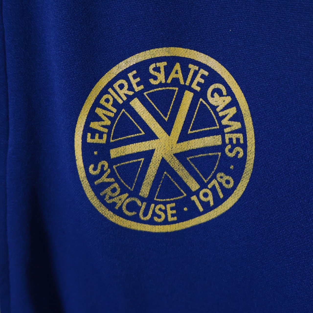 70s USA製 EMPIRE STATE GAMES ヴィンテージトラックジャケット ネイビー×イエロー