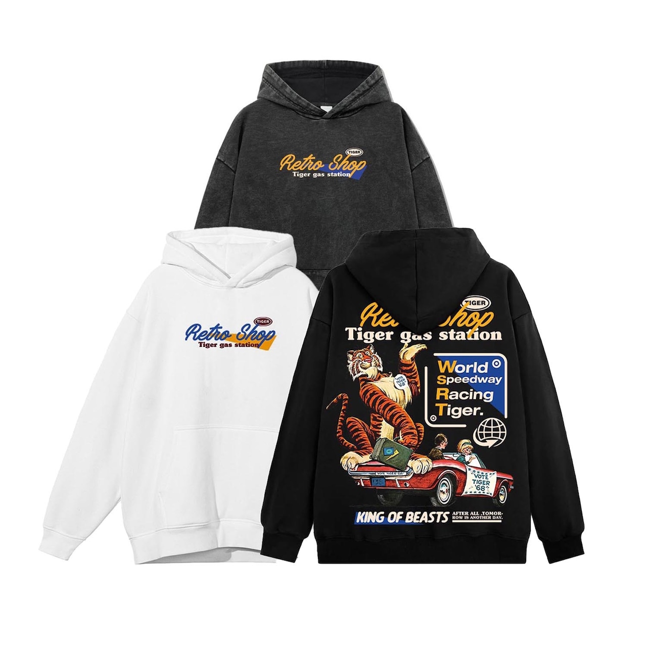 VINTAGE ストリート 虎 パーカー/スウェット T1153