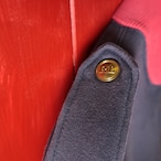 90s POLO RALPH LAUREN ハーフジップスウェット 赤×ネイビー エポレット 金ボタン