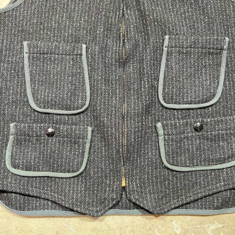 70's Woolrich ウールリッチ ジップアップウールベスト 白タグ