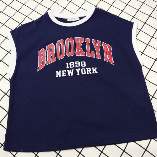 【即納】ノースリーブT　Lsize navy