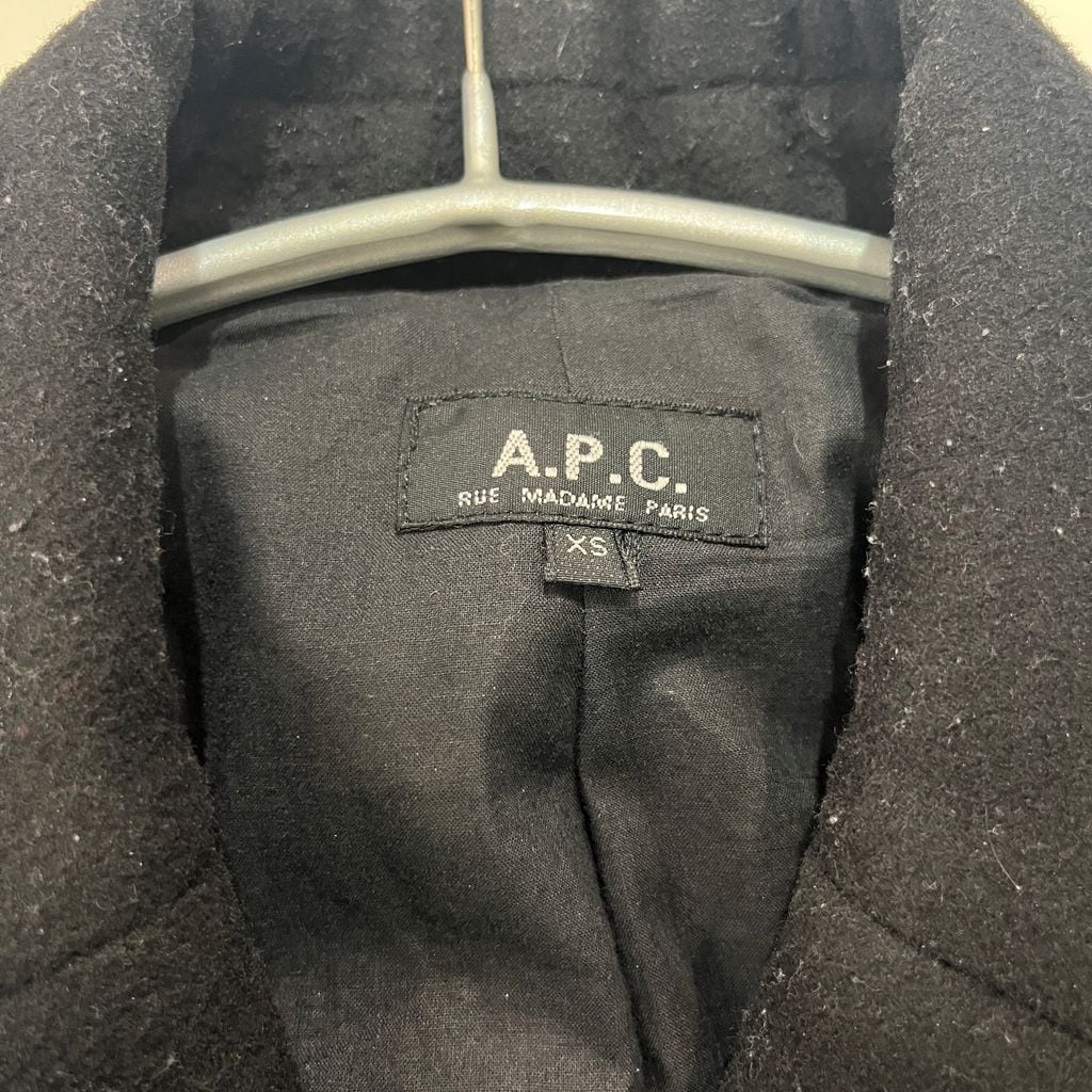 A.P.C. アーペーセー Wool Pea Coat ウールピーコート ブラック size