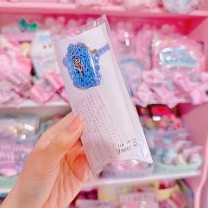 【H6】19-7ドーナツ耳くまレインボーケーキネックレス