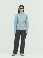 SQUARE FLEECE HOOD PULLOVER_SKY BLUE_WLT034