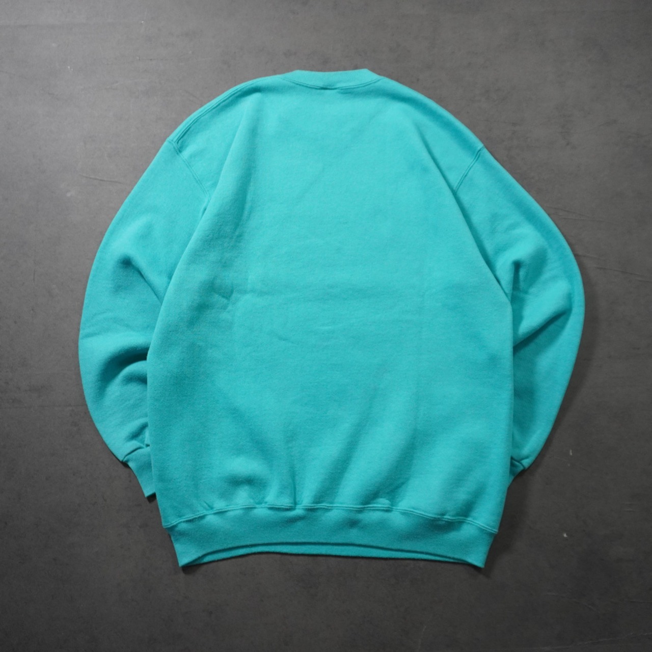 80s Russell Athletic sweatshirt solid Turquoise XL 古着 - 12