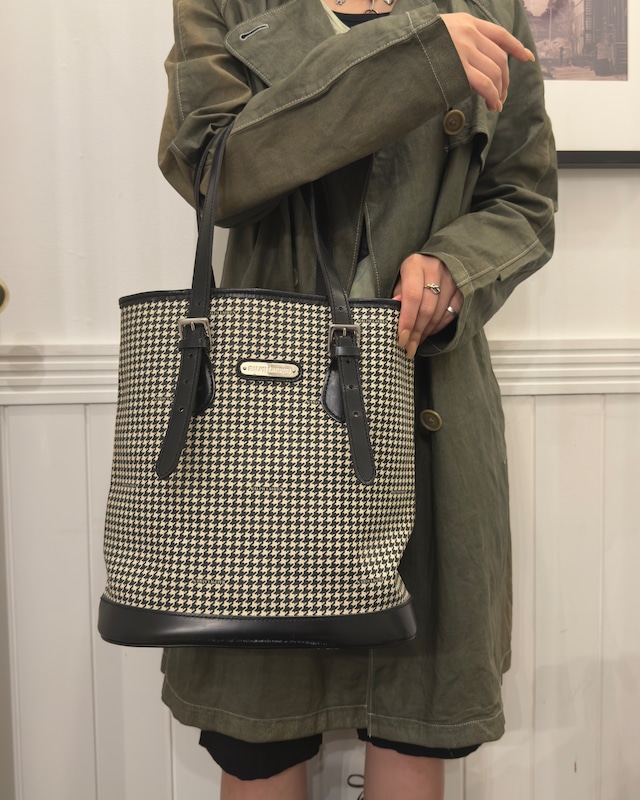 Ralph Lauren / vintage houndstooth pattern tote bag.(US)