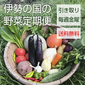 【定期便：毎週・金曜便・引き取り】伊勢の国の野菜定期便セット(8～14品目)