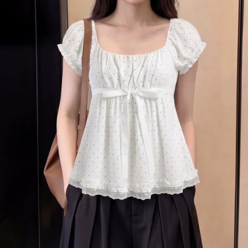 リボンドットフレアTシャツ ・78667