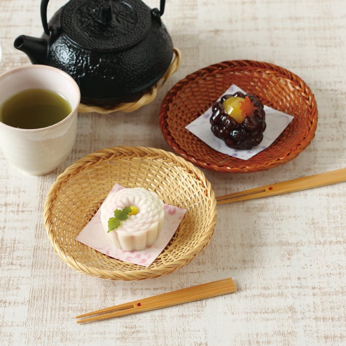 山吹茶托・白竹 【62-270】 | 雅竹オンラインショップ