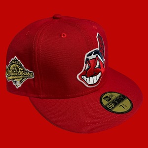 Cleveland Indians 1995 World Series New Era 59Fifty Fitted / Red (Pink Brim)