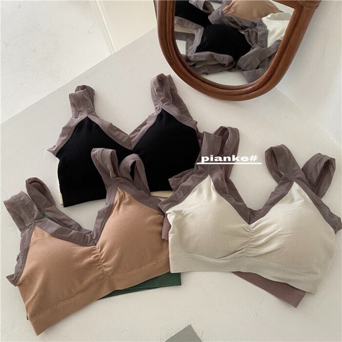 ブラ リング レースレディースサマーバックショートトップス 夏物 指輪 モンロー46074373343