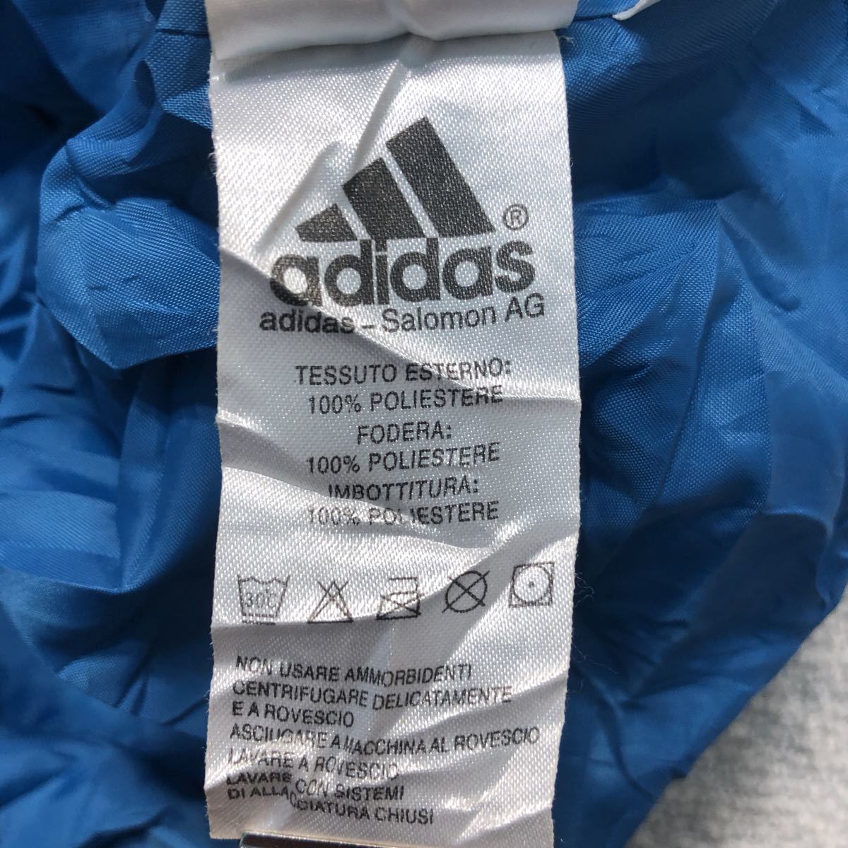 adidas アディダス　ナイロンジャケット　ネイビー　ビッグサイズ　XL