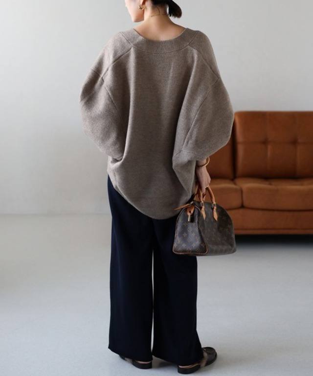 コクーンドルマンニットカーディガン