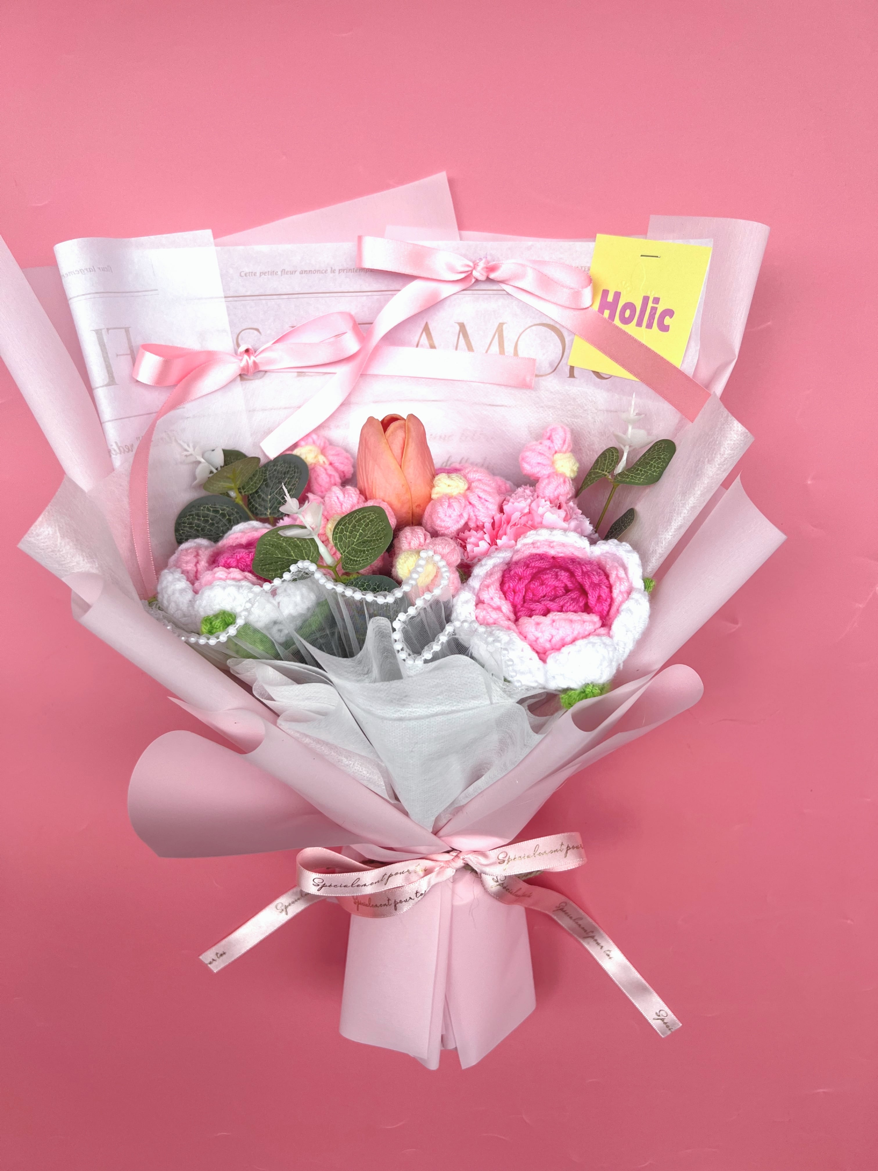 Holic】韓国で人気のニットフラワーブーケP | Holic
