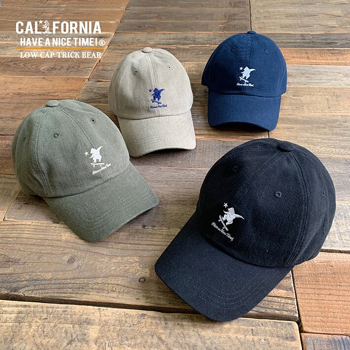 California Have A Nice Time ハブアナイスタイム Low Cap Trick Bear Kkc 3 ローキャップ 帽子 バケットハット ウォッシュ加工 レディース メンズ ブランド Have A Nice Time Store
