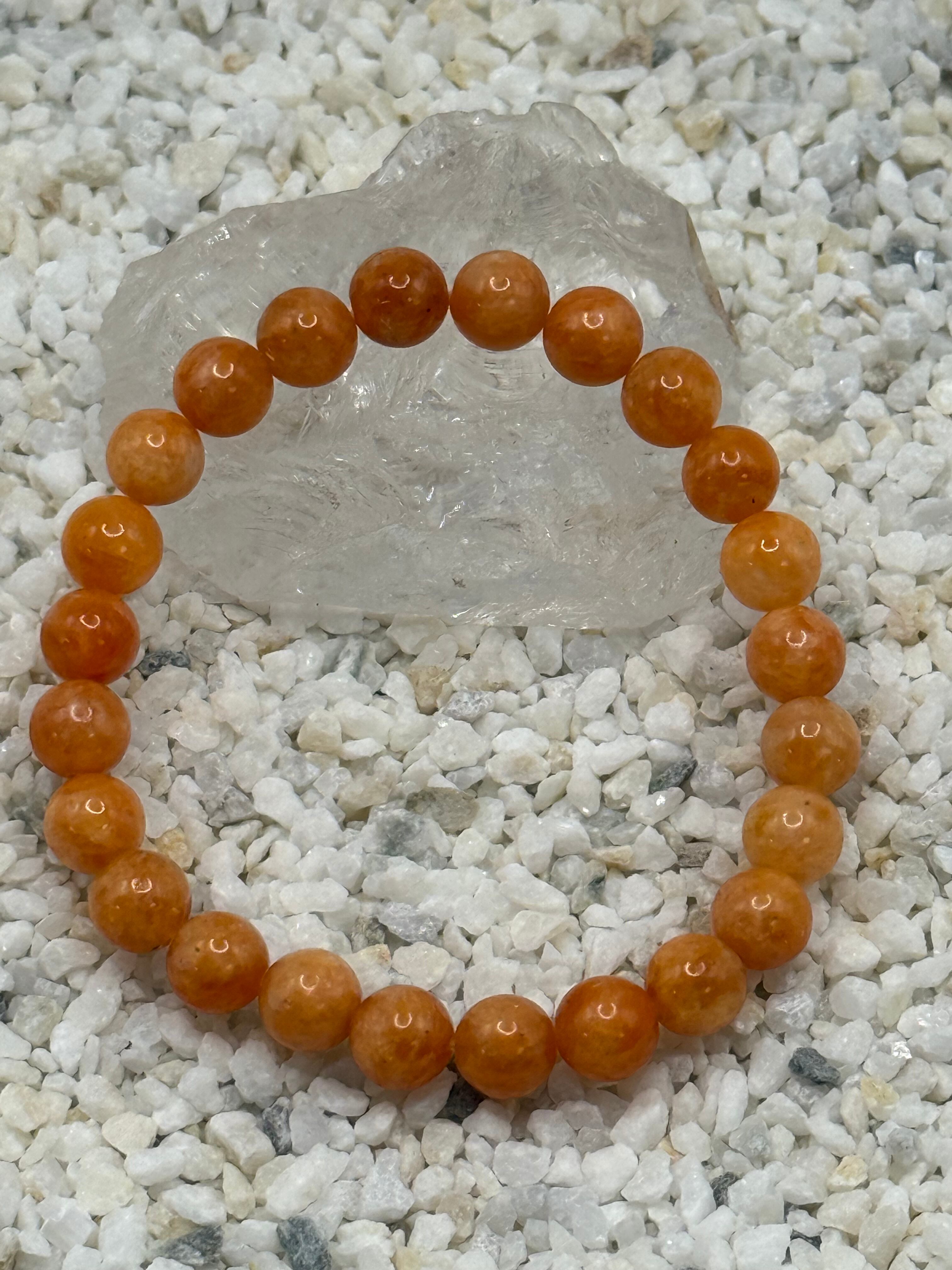 オレンジクリスタリンライムストーン 8mm 035