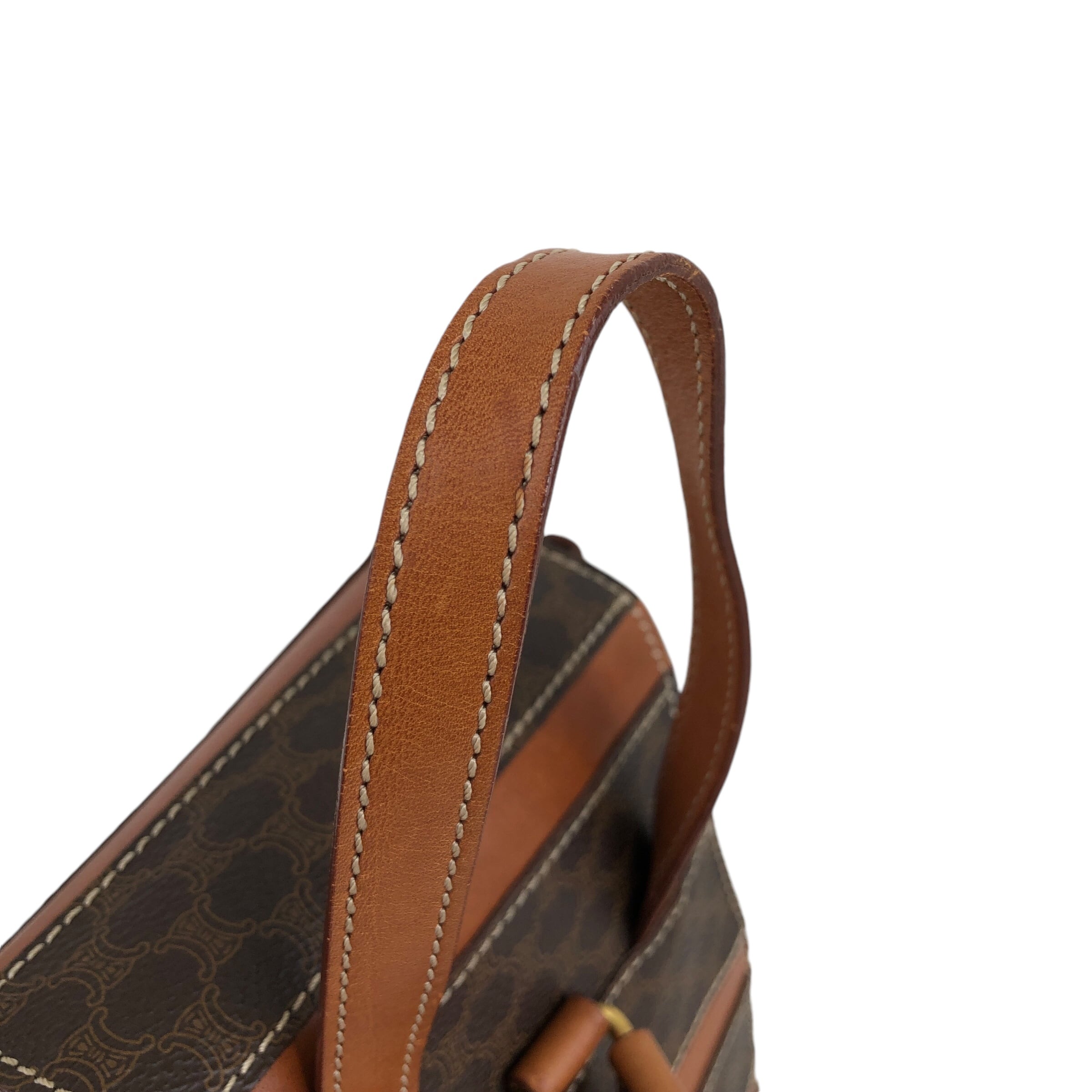 CELINE セリーヌ マカダム バックパック ブラウン PVCレザー