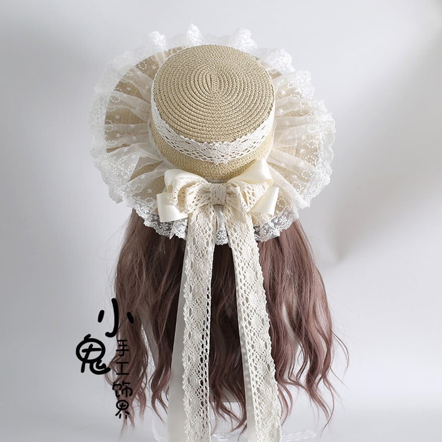 フレンチガーリー 麦わらカンカン帽 ストローハット 夏小物 58cm
