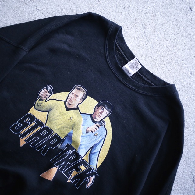 "STAR TREK" XXXL super wide over silhouette print sweat
