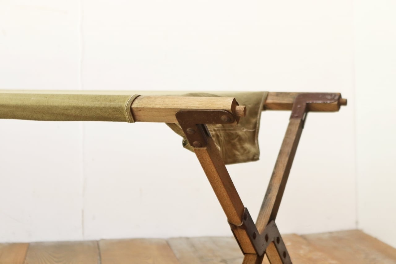 ヴィンテージ 軍用ベッド フォールディングコット キャンプ 組み立て