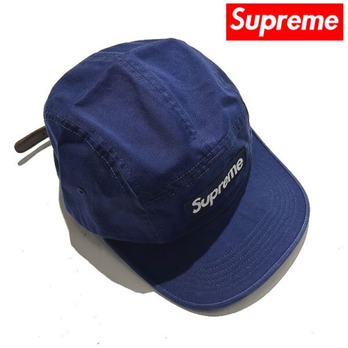 Supreme Washed Chino Twill Camp Cap SS24 シュプリーム 6パネル キャップ【53317-navy】