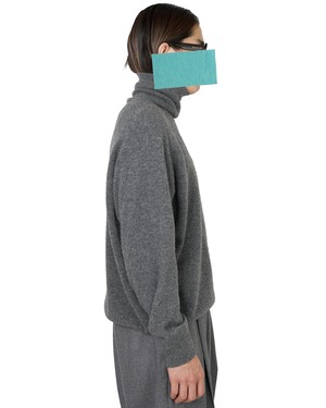 ssstein "EXTRA FINE WOOL KNIT TURTLE NECK LS〔GREY〕"