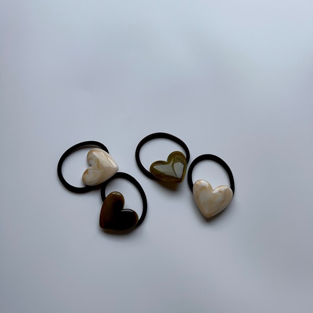 【即納】marble heart hair tie //  kosa's select