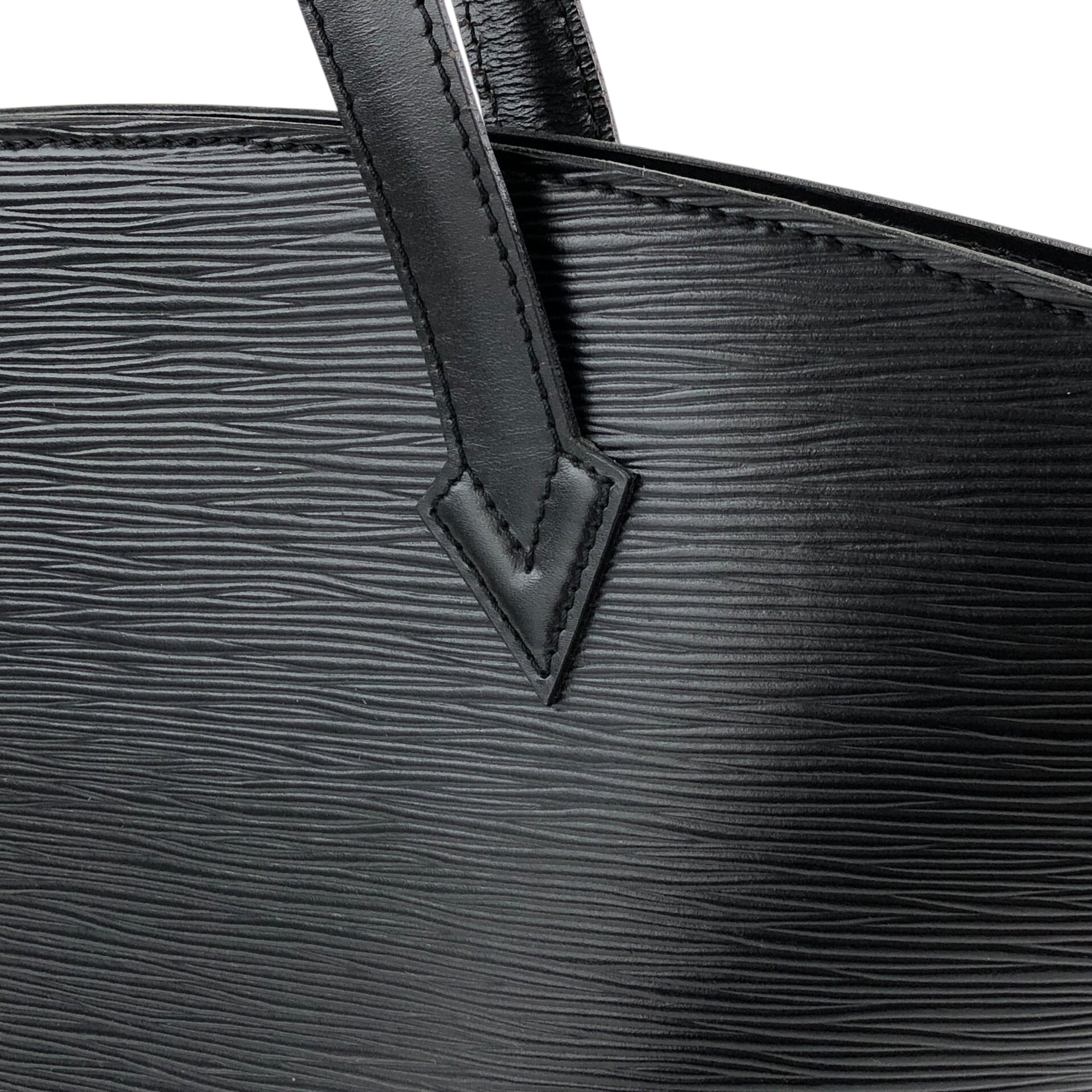 LOUIS VUITTON◇サンジャック_エピ_BLK/レザー/BLK LOUIS VUITTON ルイ