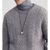 ケーブル編み クルーネック長袖セーター af0341