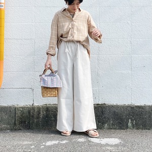 Linen wide pants (ivory)