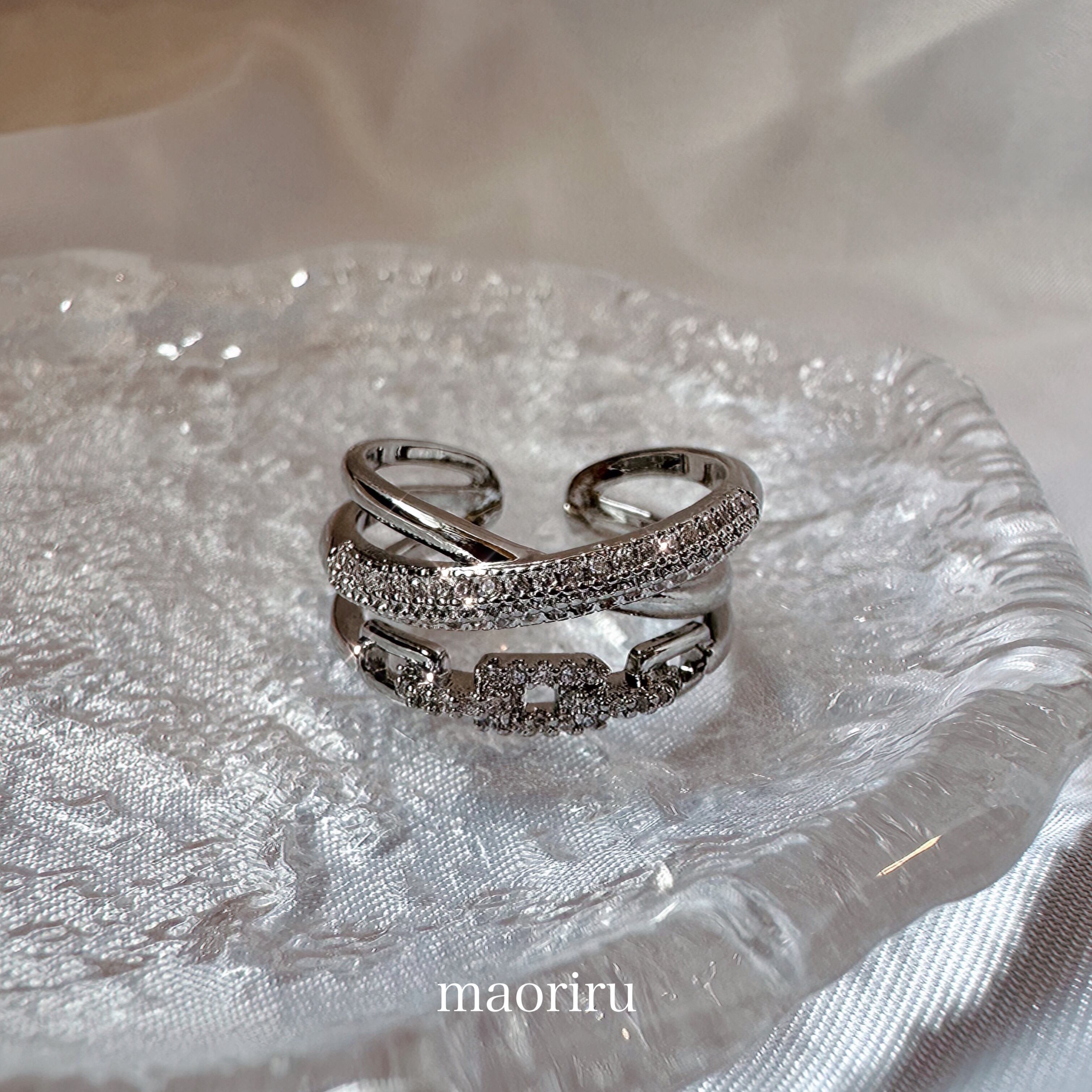 金アレ対応 ジルコニアオープンベルトリング (0149)