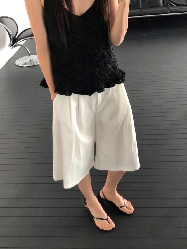 Relaxed Wide Culotte Pants