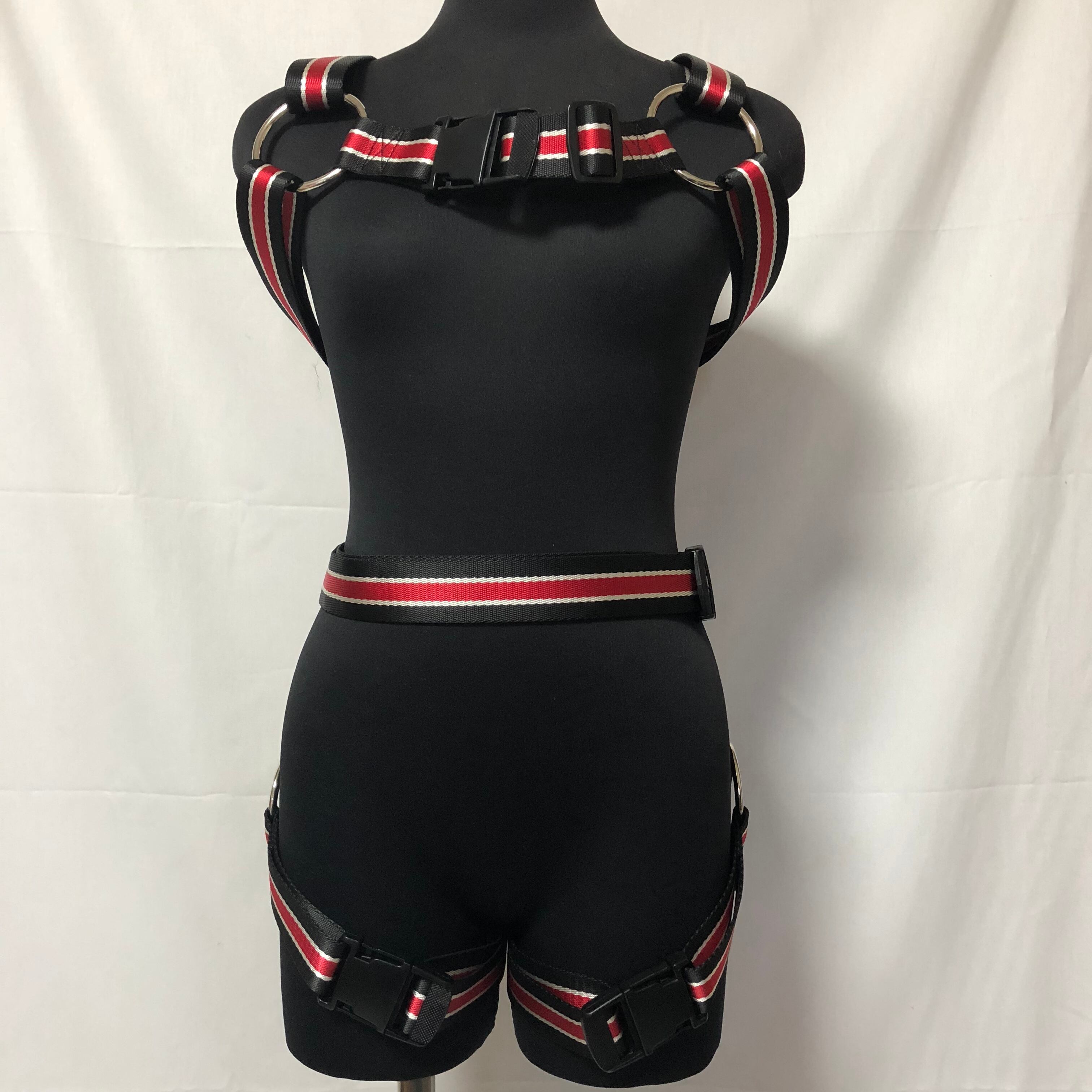フルハーネス 黒赤銀 38mm幅
