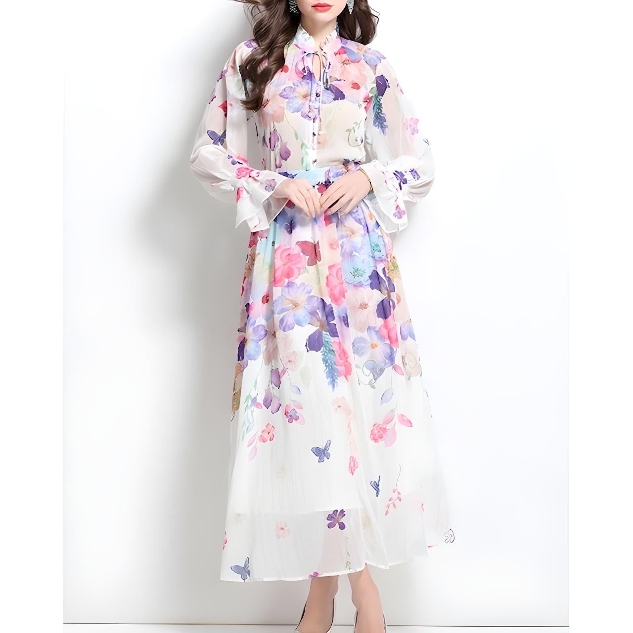 フローラルシフォンセットアップ L1741