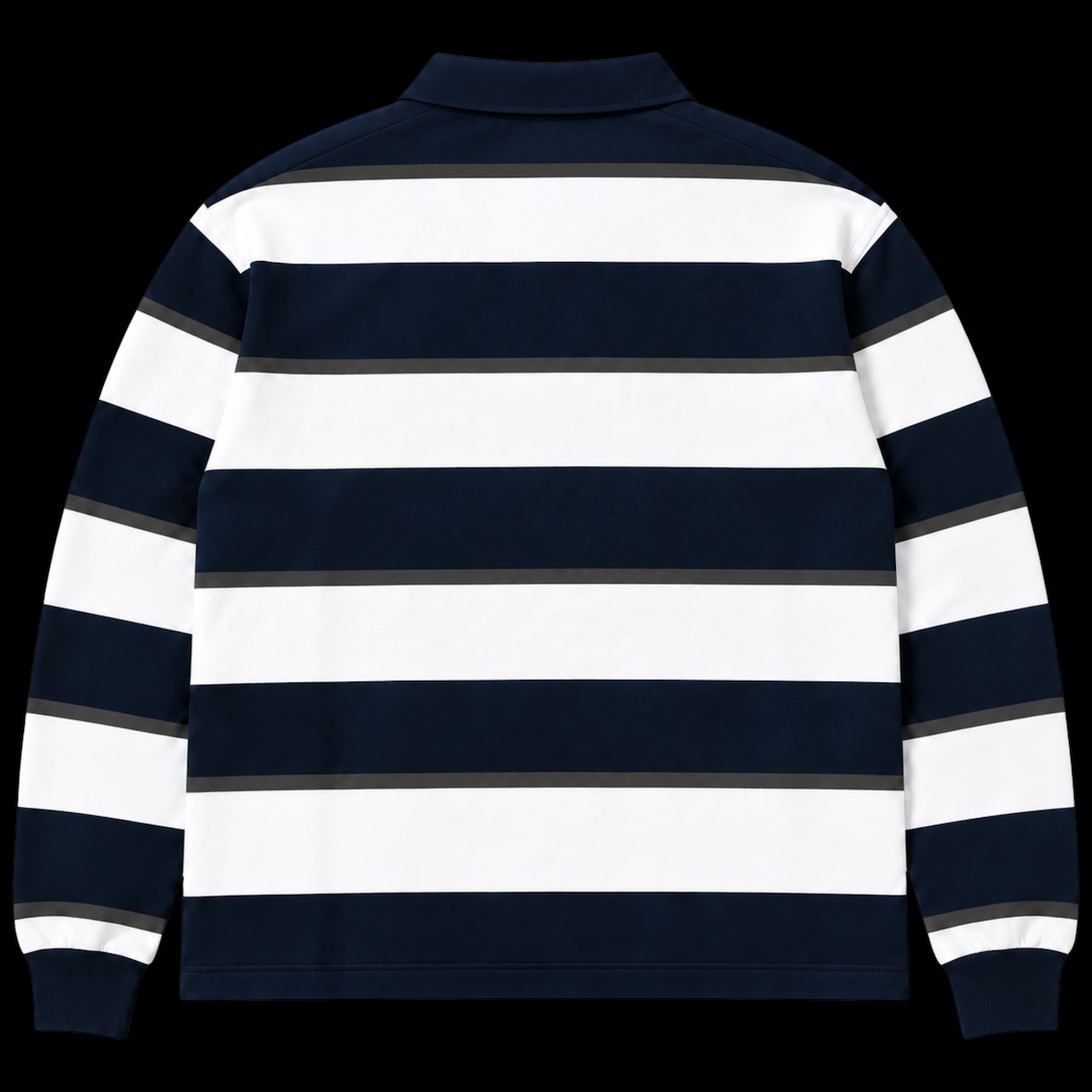 SCRIPT LOGO STRIPED RUGBY POLO SHIRT