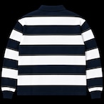 SCRIPT LOGO STRIPED RUGBY POLO SHIRT