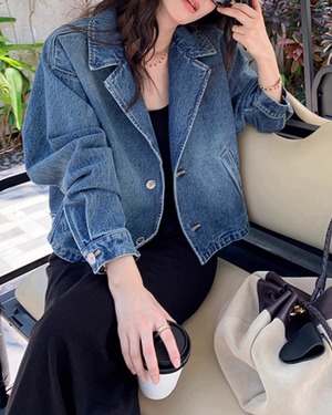 リラックステーラードデニムジャケット A0581